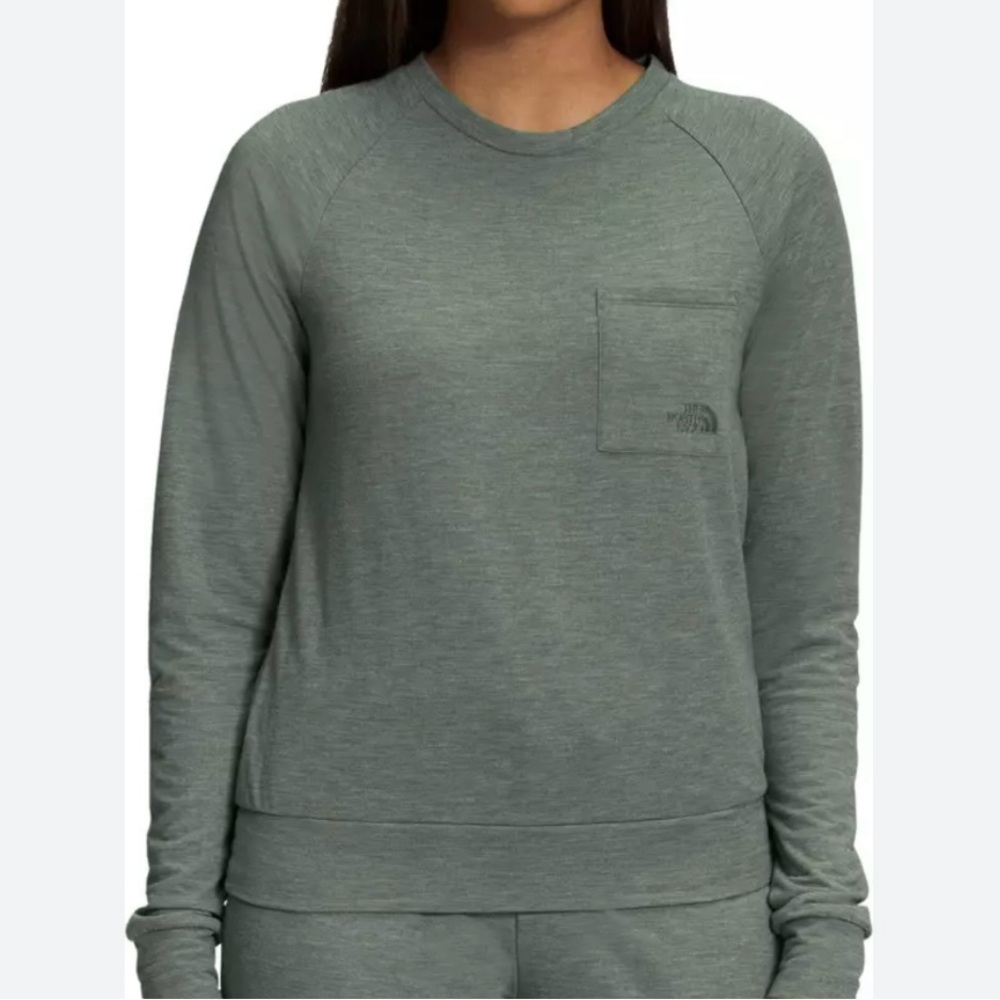The North Face Women's Westbrae Knit Crewneck Heather Green NWT Medium NF0A7ZWJ